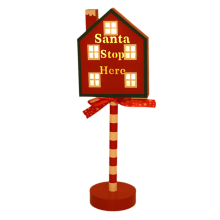 Weihnachten Vintage Lichter Nordpol Zeichen LED Licht Straße Holz Tisch Dekoration Dekor B