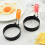 Round Omelette Maker Silicone Handle Non-Stick Ring Egg Mold Model Cake Baking 4
