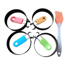 Runde Omelett Maker Silikon Griff Antihaft Ring Ei Form Modell Kuchen Backen