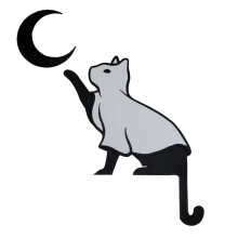 Metal Cute Cat Door Frame Corner Decoration Home Furnishing Sign A