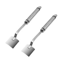 Éplucheur de maïs à long manche en acier inoxydable, éplucheur pour épis, 2 pièces