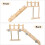 Cage à perroquet Hamac Balançoire Jouet pour calopsitte Support en bois Branches Oiseau 6