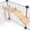 Cage à perroquet Hamac Balançoire Jouet pour calopsitte Support en bois Branches Oiseau 3