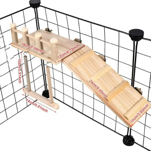 Cage à perroquet Hamac Balançoire Jouet pour calopsitte Support en bois Branches Oiseau 2
