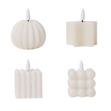 4PCS Pumpkin Battery Operated Candle Cute Mini Kids Flameless Candles Led