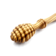 Honigspender aus Olivenholz, 2-teilig – Holzschöpflöffel-Set für kontrolliertes Tropfen – umweltfreundliche Stäbchen
