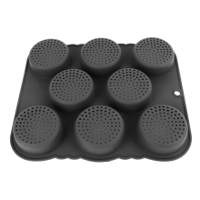 Stampo per panini per hamburger in silicone con 8 cavità, facile da rimuovere, utensili da cucina