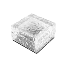 Outdoor Waterproof Solar Lights Led Ice Brick Lamp Stair Step Paver Yard Patio Lawn Garden Decoration Light E