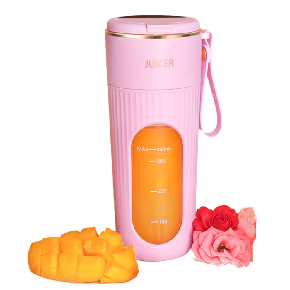 Juicer Cup Wireless Charging Small Portable Multifunctional Household Fully Automatic Fruit Blender Pink-image-OPC-PJSDKND-NEW