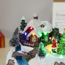 Christmas Rotating Music Statue Home Decoration Desktop Ornaments Holiday Gift B