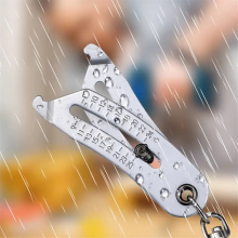 Precise Thread Size Checker Keychain Portable Caliper Gauge Hexagonal Nut Screw Manual Measure Tools