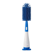 Ensemble de brosses pour biberons en silicone Pingouin, rangement caché, ustensile de cuisine, tasse, cadeau, bleu