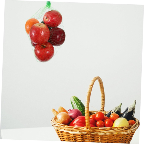 Green Plastic Storage Bag Net for Vegetables Fruits Eggs 2