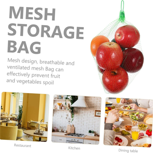 Green Plastic Storage Bag Net for Vegetables Fruits Eggs 1