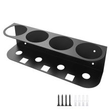 Allzweck-Sprühflaschenhalter, einfach zu installierende Wandhalterung, inklusive Hardware, robustes, pulverbeschichtetes Lagerregal, 4 Löcher