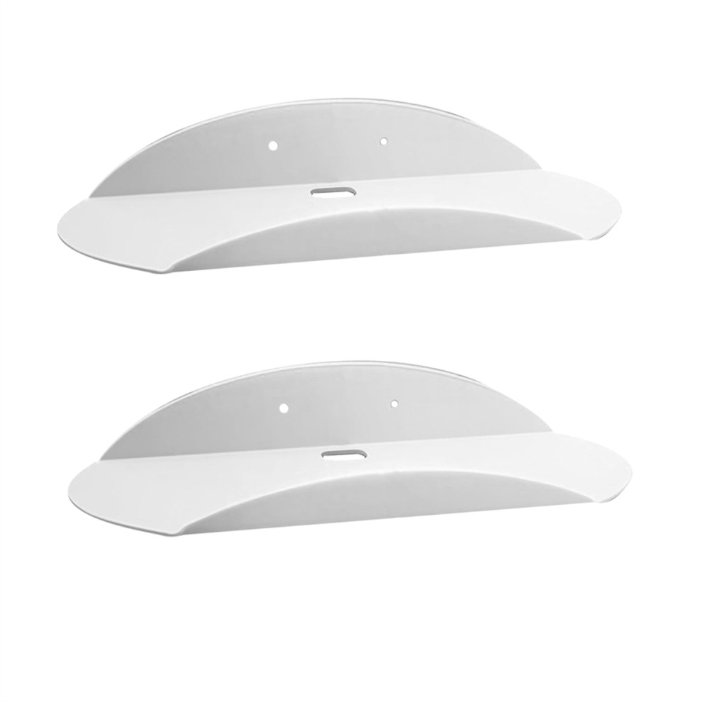 2Pcs Wall Floating Shelves Small Acrylic Multipurpose Display Stand Curved 4851992951896