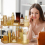 Corner Bathroom Counter Storage Rack Countertop Cosmetic Dressing Table Tray 3 Layers 5