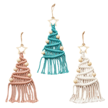 Weihnachtsbaumspitze, gestrickte Dekoration, DIY, gewebte Ornamente im böhmischen Stil, B
