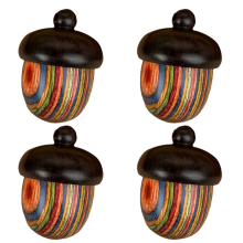 Unscrewable Pine Cone Hazelnut DIY Accessories Pendant Keychain Storage Small Box Color Model