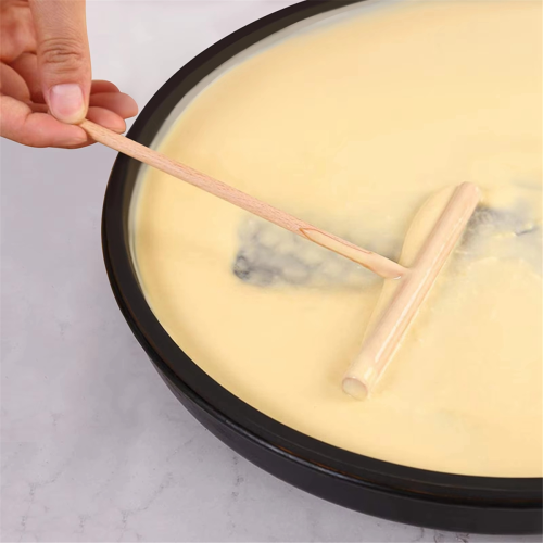 Pancake Spreader Scraper Wooden Utensil Pan Set Baking Cooking Spatula Tool Rake 1