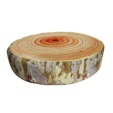 Coussin de sol décoratif en bois avec imprimé doux, motif sycomore