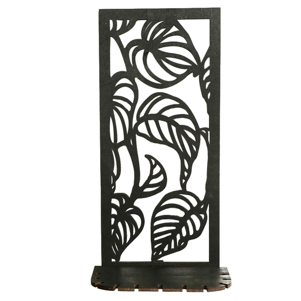 Wooden Wall Frame Gothic Rectangular Hollow Leaf Pattern Floating Shelf Show Home Furnishing 4851992949640
