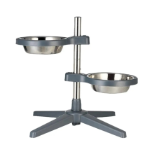 Dog Bowls Heights Adjustable Non Skid Raised Pet Cat Feeding Station Slip Puppy Food with Stand Small