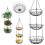 Hanger Produce Basket Wire Fruit 3-Tier Iron Kitchen Stand Vegetable Storage 10