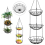 Hanger Produce Basket Wire Fruit 3-Tier Iron Kitchen Stand Vegetable Storage 5