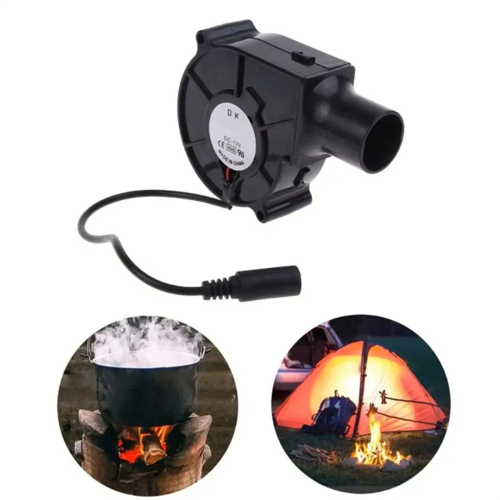 EU Plug BBQ Fan Air Blower High Velocity Mover Quiet DC Powered Variable Speed Controller Picnic Barbecue Tool 1
