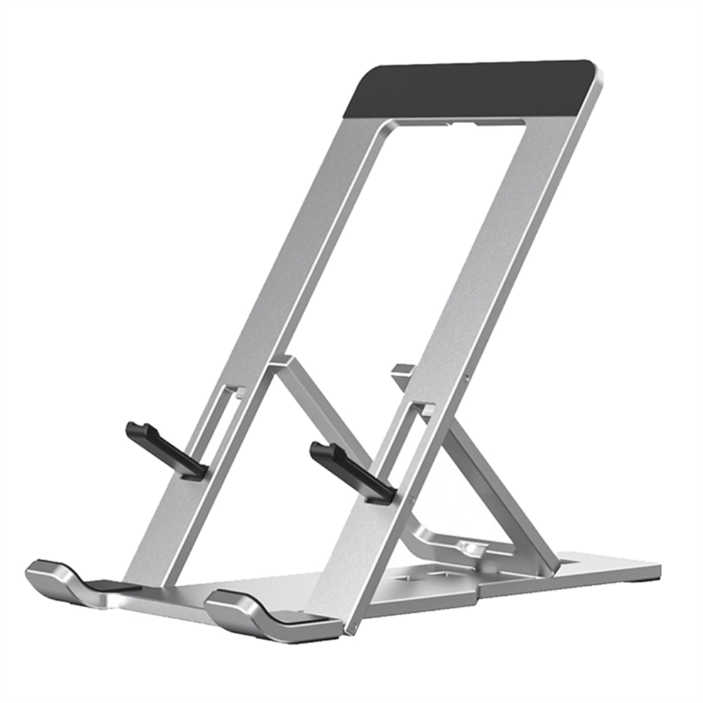 Folding Stand, Foldable Desktop Mobile Phone Portable Suitable For All Phones Silver 4851992955108