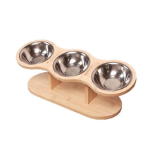 Elevated Cat Bowls with 3 Stainless Steel for Food and Water 15 Degree Tilted Pet Bowl