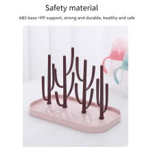 Égouttoir à biberons pour bébé, nettoyage des canalisations, égouttoir de rangement, rose