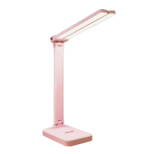 LED-Schreibtischlampe, 3-stufig dimmbar, Touch-Nachtlicht, USB wiederaufladbar, Augenschutz, faltbar, Pink