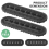 2Pack Hat Extender, 3D Printed Size Extension Accessories, Holes Adjustable Cap Half Extender Black 2