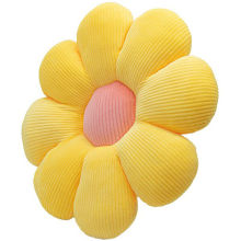 Flower Cushions,50cm Shaped Pillow,Flower Floor Cushion Seat Cushion,Soft Petal for Home Sofa Car Yellow