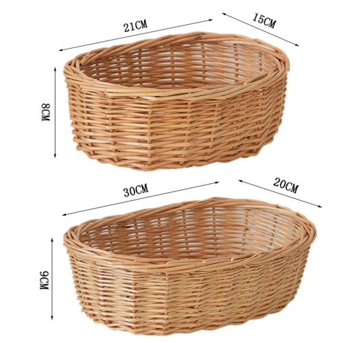Fruit Tray Picnic Storage Basket Bread Desktop Snack L 2