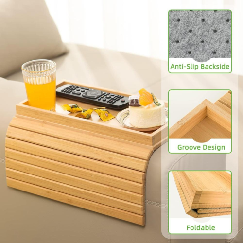 Sofa Tray Armrest Snack Storage Shelf 1