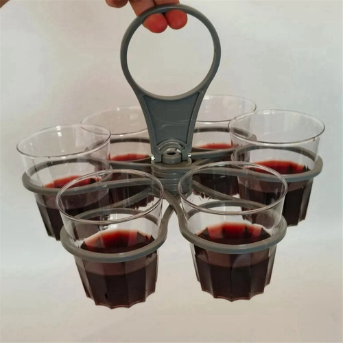 2pcs Foldable Rotating Portable Glass Coffee Cup Plastic Holder 6 Sticks Lifter. 1