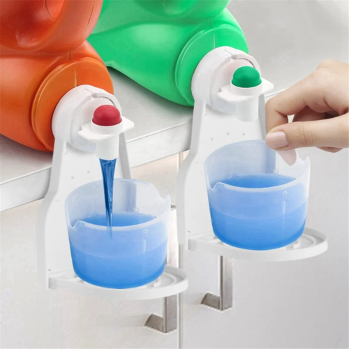 12pcs Cup Holder Anti-Overflow Laundry Detergent Folding Bracket Seamless Hook White 2