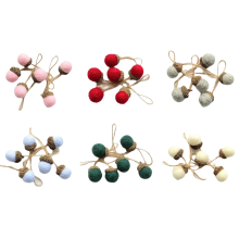 Boules de feutre Décorations de Noël Matériaux de bricolage faits à la main Décoration de scène Pendentifs d'arbre