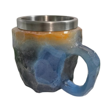 Tazze da caffè in cristallo minerale, multicolore, regalo di Natale naturale e colorato per casa e ufficio
