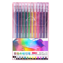 Glitter Gel Pen Kit Künstler Farbige Marker Neon Stifte für und Zeichnung A