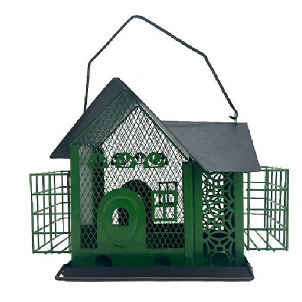 Hummingbird Feeder - Automatic Dual Metal Outdoor Decor Green 4851992964292
