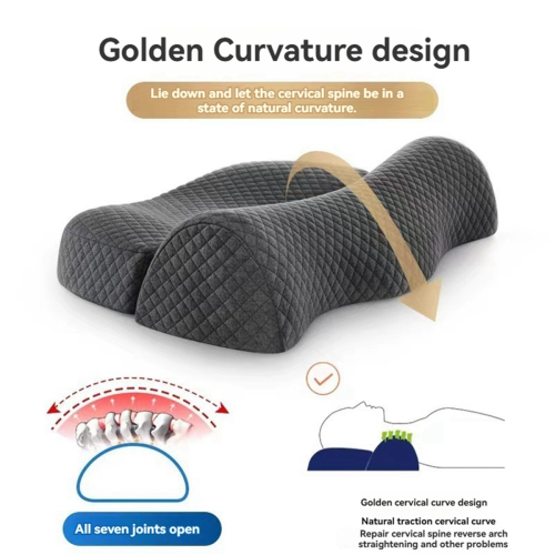 Ergonomic Orthopedic Pillow Reverse Traction Cervical Memory Foam Sleeping Head-Pillow For Side Sleeper,A 2