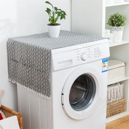 Refrigerator Cover Dustproof Microwave with Storage Bag Washing Machine Automatic Drum Towel 1