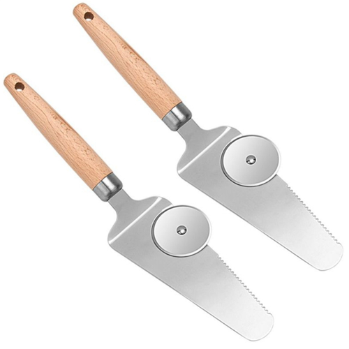 Fruit Pie Shovel Pizza with Roller Teeth Cutter Baking Utensils Cake Household Tableware 2
