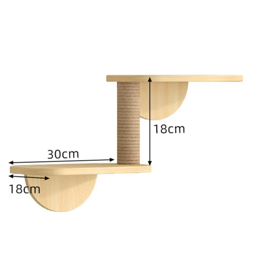 Cat Hammock Climbing Frame, Ladder Small Solid Wood Frame,Three-Layer 1