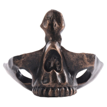 Cadre de lunettes, tête de mort, présentoir, porte-clés, sculpture en résine