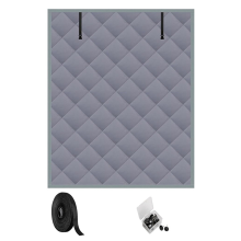 3 Layer Winter Insulated Window Cover-63x47 Inch Oxford Thermal Blanket with Fastener-Window Insulation